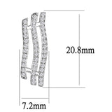 Rhodium Brass Jewelry Sets with AAA Grade CZ  in Clear