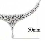 Rhodium Brass Jewelry Sets with AAA Grade CZ  in Clear