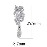Rhodium Brass Jewelry Sets with AAA Grade CZ  in Clear