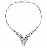 Rhodium Brass Jewelry Sets with AAA Grade CZ  in Clear