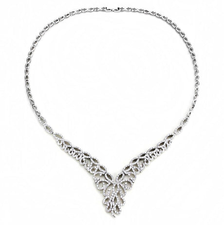 Rhodium Brass Jewelry Sets with AAA Grade CZ  in Clear