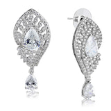 Rhodium Brass Jewelry Sets with AAA Grade CZ  in Clear