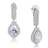 Rhodium Brass Jewelry Sets with AAA Grade CZ  in Clear