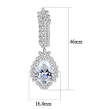 Rhodium Brass Jewelry Sets with AAA Grade CZ  in Clear