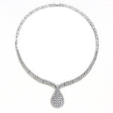 Rhodium Brass Jewelry Sets with AAA Grade CZ  in Clear