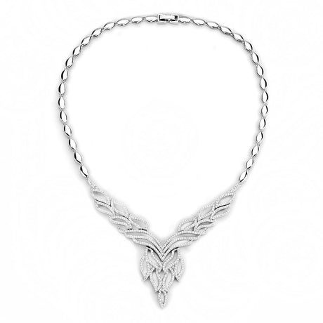 Rhodium Brass Jewelry Sets with AAA Grade CZ  in Clear