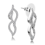Rhodium Brass Jewelry Sets with AAA Grade CZ  in Clear