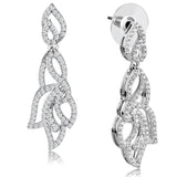 Rhodium Brass Jewelry Sets with AAA Grade CZ  in Clear