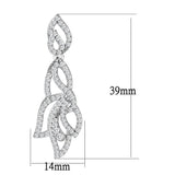 Rhodium Brass Jewelry Sets with AAA Grade CZ  in Clear