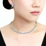 Rhodium Brass Jewelry Sets with AAA Grade CZ  in Clear