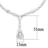 Rhodium Brass Jewelry Sets with AAA Grade CZ  in Clear