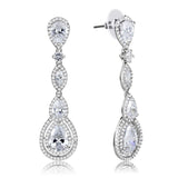 Rhodium Brass Jewelry Sets with AAA Grade CZ  in Clear