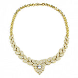 Gold Brass Jewelry Sets with AAA Grade CZ  in Clear