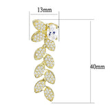 Gold Brass Jewelry Sets with AAA Grade CZ  in Clear