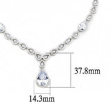 Rhodium Brass Jewelry Sets with AAA Grade CZ  in Clear