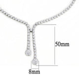 Rhodium Brass Jewelry Sets with AAA Grade CZ  in Clear