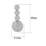 Rhodium Brass Jewelry Sets with AAA Grade CZ  in Clear