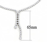 Rhodium Brass Jewelry Sets with AAA Grade CZ  in Clear