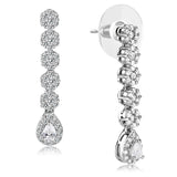 Rhodium Brass Jewelry Sets with AAA Grade CZ  in Clear