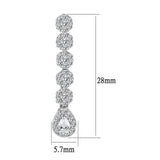 Rhodium Brass Jewelry Sets with AAA Grade CZ  in Clear