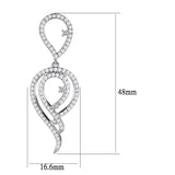 Rhodium Brass Jewelry Sets with AAA Grade CZ  in Clear