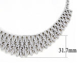 Rhodium Brass Jewelry Sets with AAA Grade CZ  in Clear
