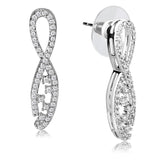 Rhodium Brass Jewelry Sets with AAA Grade CZ  in Clear