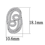 Rhodium Brass Jewelry Sets with AAA Grade CZ  in Clear