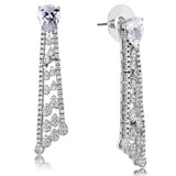 Rhodium Brass Jewelry Sets with AAA Grade CZ  in Clear