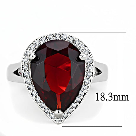 Rhodium Brass Ring with Synthetic Synthetic Glass in Siam