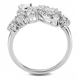 Rhodium Brass Ring with AAA Grade CZ  in Clear
