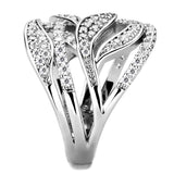Rhodium Brass Ring with AAA Grade CZ  in Clear