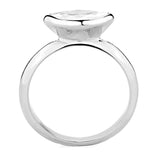 Rhodium Brass Ring with AAA Grade CZ  in Clear
