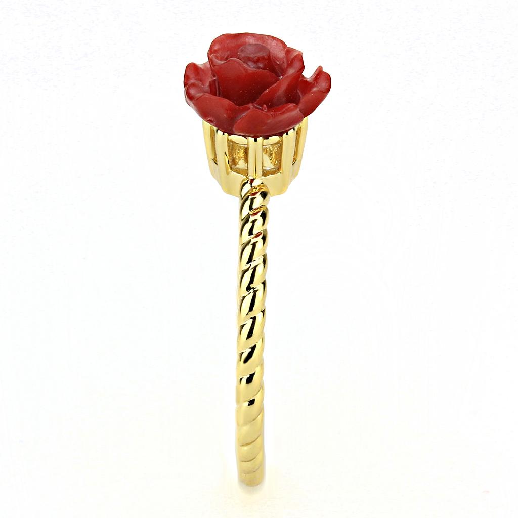 Gold Brass Ring with Synthetic Synthetic Stone in Siam