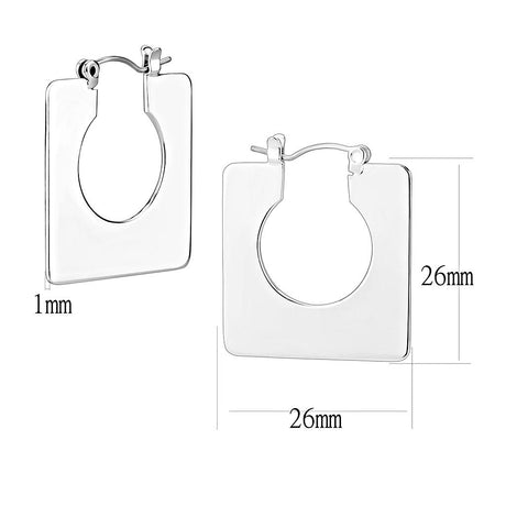 Rhodium Brass Earrings with No Stone