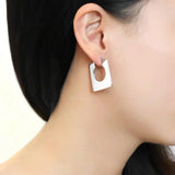 Rhodium Brass Earrings with No Stone