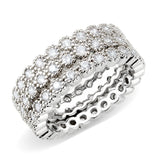Rhodium Brass Ring with AAA Grade CZ in Clear