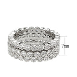 Rhodium Brass Ring with AAA Grade CZ in Clear