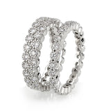 Rhodium Brass Ring with AAA Grade CZ in Clear