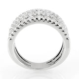 Rhodium Brass Ring with AAA Grade CZ in Clear