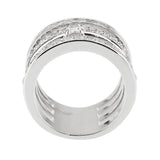 Rhodium Brass Ring with AAA Grade CZ in Clear