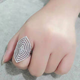 Rhodium Brass Ring with AAA Grade CZ in Clear