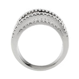 Rhodium Brass Ring with AAA Grade CZ in Clear