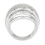 Rhodium Brass Ring with AAA Grade CZ in Clear