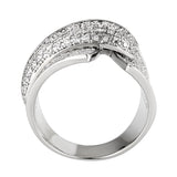 Rhodium Brass Ring with AAA Grade CZ in Clear