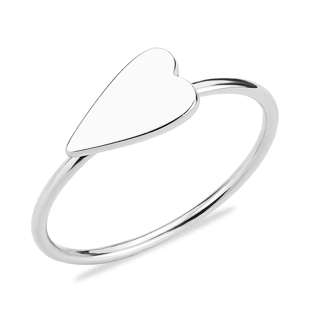 Rhodium Brass Ring with No Stone in No Stone