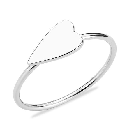 Rhodium Brass Ring with No Stone in No Stone