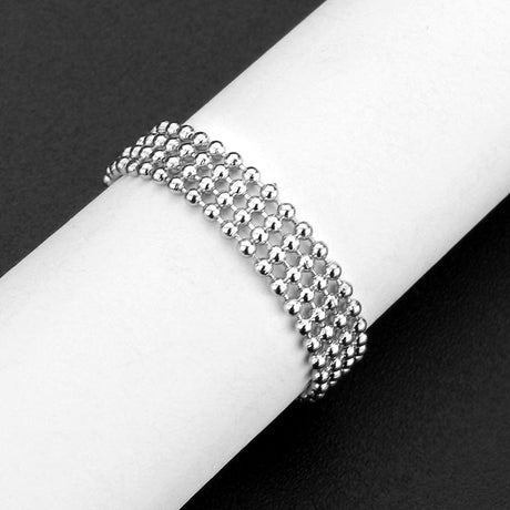 Rhodium Brass Ring with No Stone in No Stone