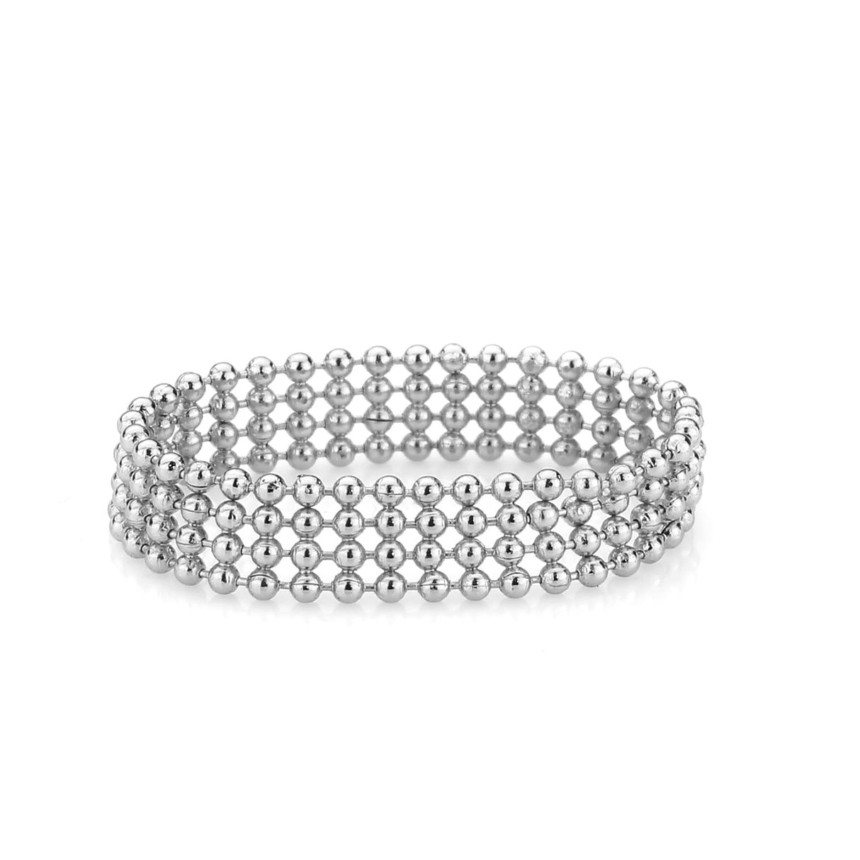 Rhodium Brass Ring with No Stone in No Stone