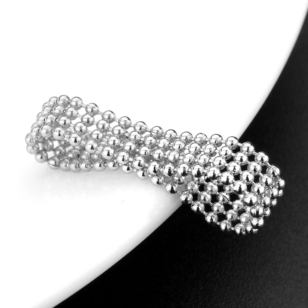 Rhodium Brass Ring with No Stone in No Stone